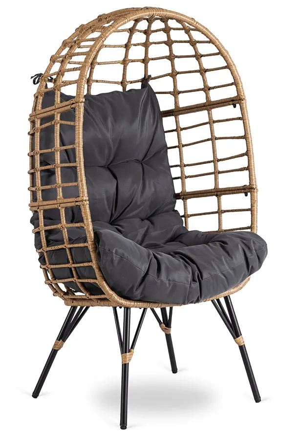 Elior Nowoczesny rattanowy fotel ogrodowy - Ravento