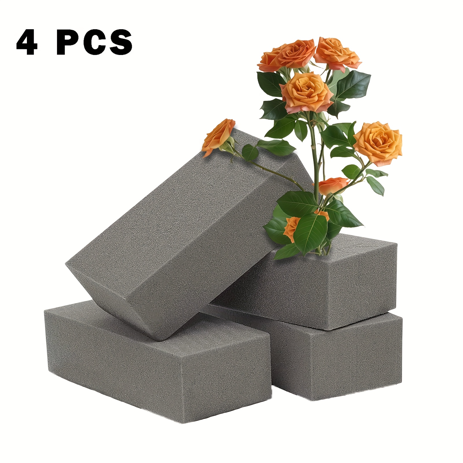 TEMU 4/10 Szare Bloki z Wysokiej Gęstości Pianki, Prostokątne Formy do Dekoracji Ogrodowych i Ślubnych, Narzędzia do Kompozycji Kwiatowych DIY