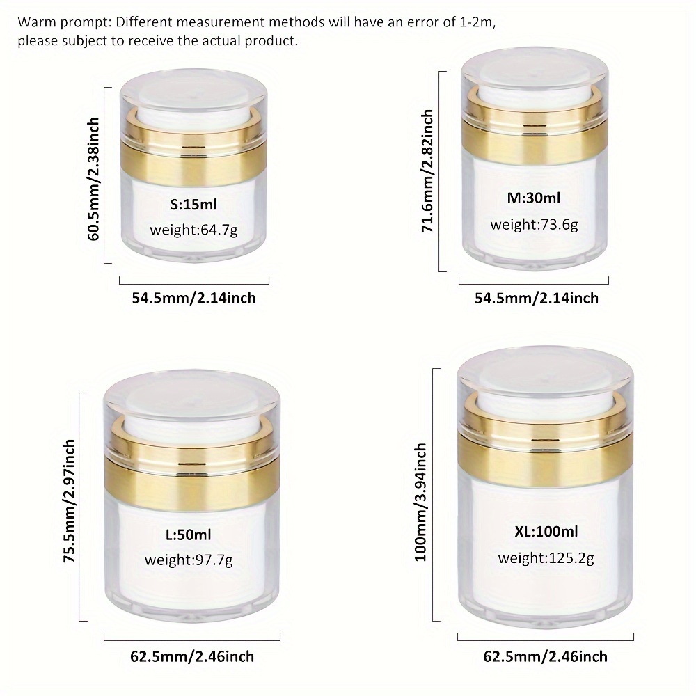 TEMU 1 Szt. Pojemnik Na Krem Z Wielokrotnym Wypełnieniem I Bezprzewodową Pompą - Bezprzezową Pojemniką Podróżną Na Lotiony, Kremy I Produkty Do