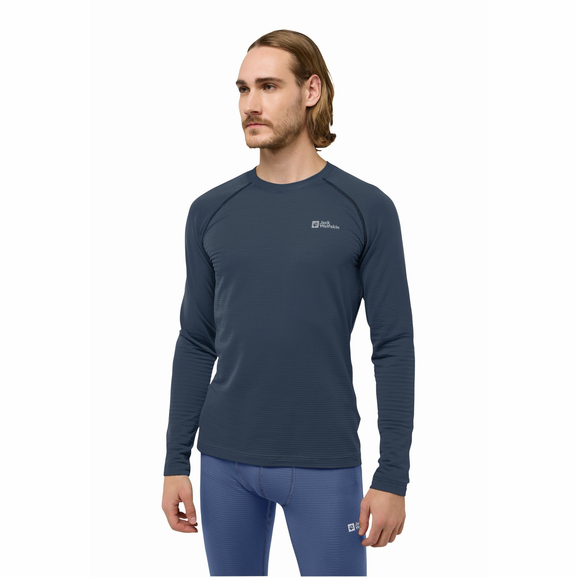 Męska ocieplana bluzka z długim rękawem Jack Wolfskin INFINITE WARM LS M midnight sky - 3XL