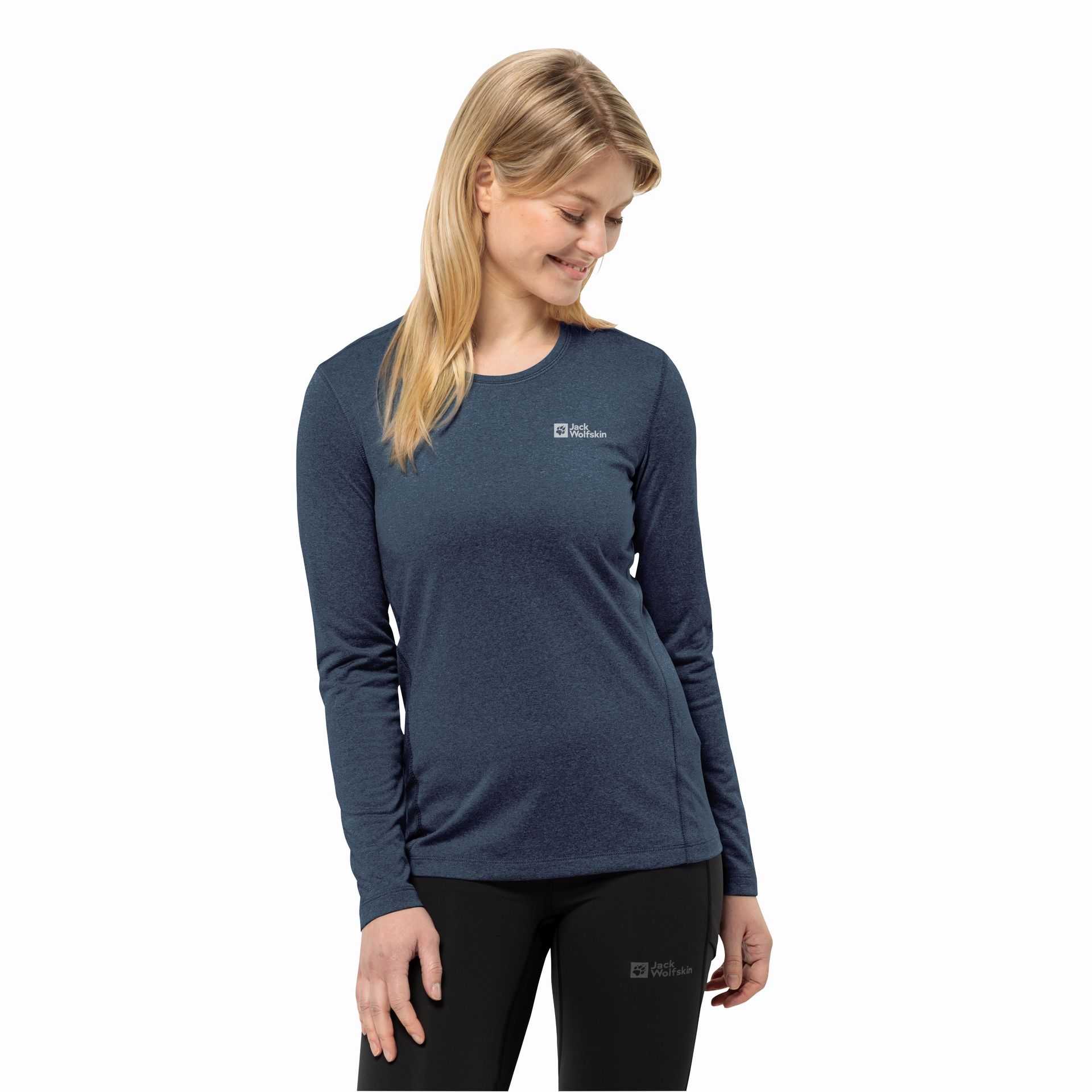 Damska koszulka termoaktywna z długim rękawem Jack Wolfskin SKY THERMAL L/S W midnight sky - XS