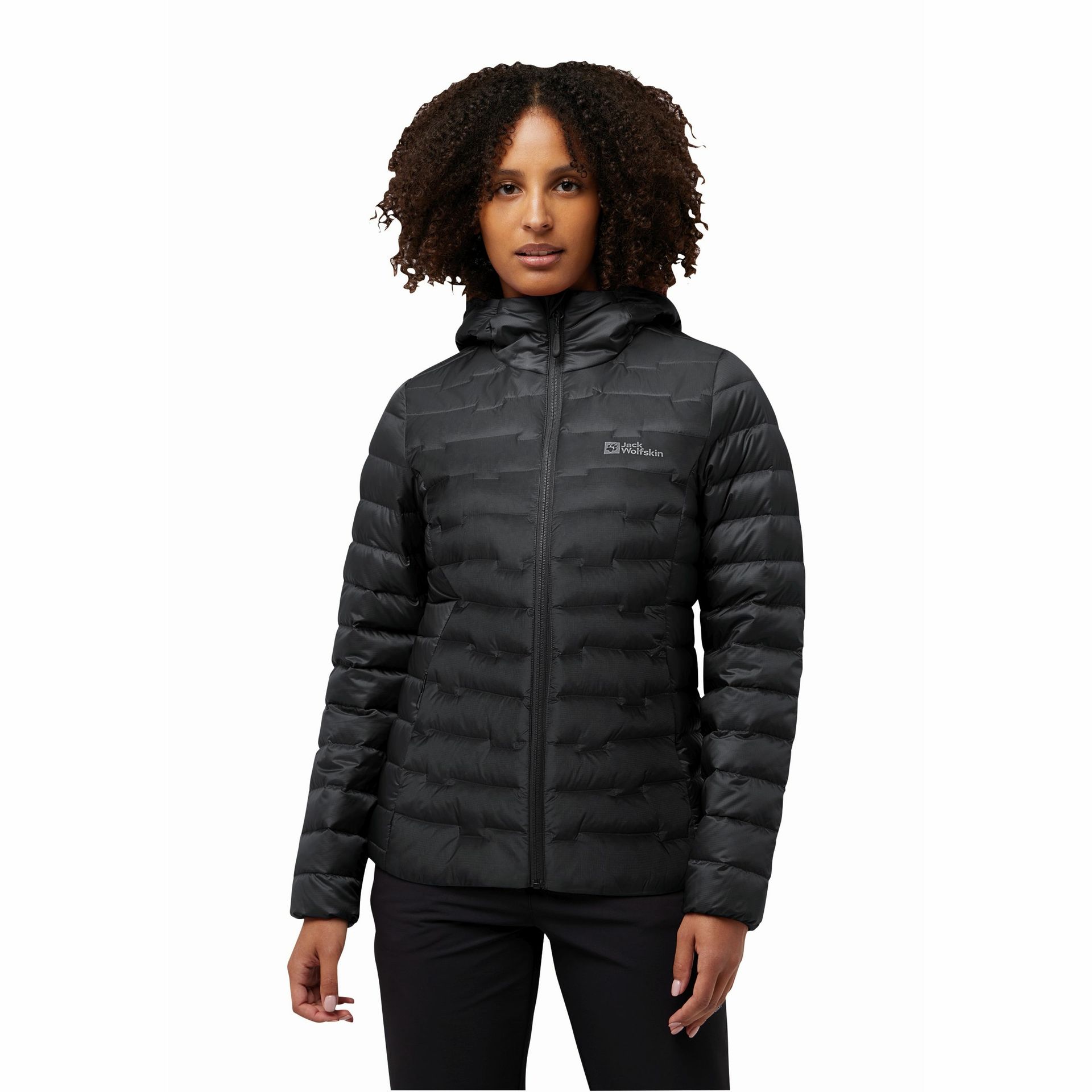 Damska kurtka puchowa Jack Wolfskin PASSAMANI DOWN HOODY W RDS Phantom - 2XL