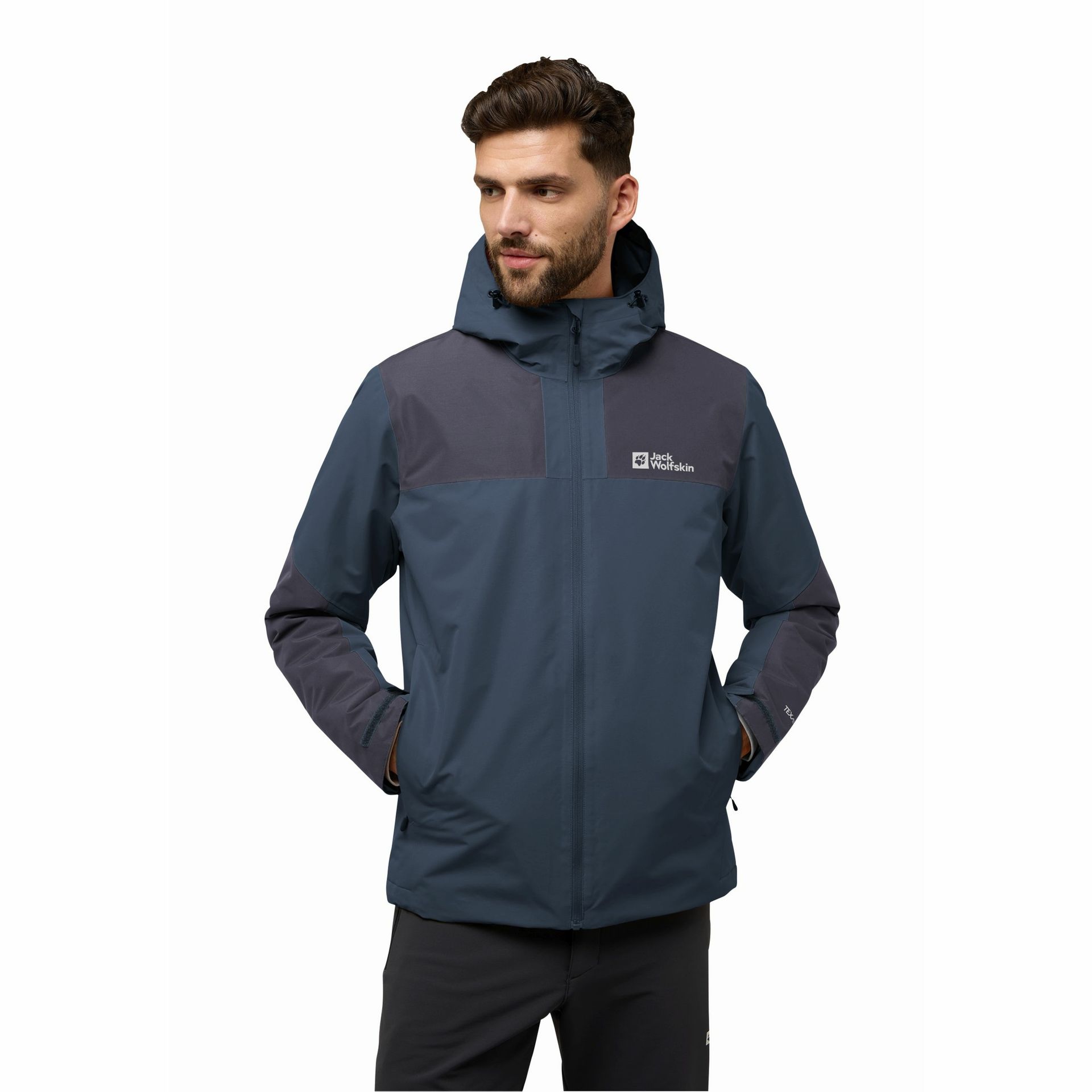 Męska kurtka zimowa Jack Wolfskin JASPER INS JKT M midnight sky - S