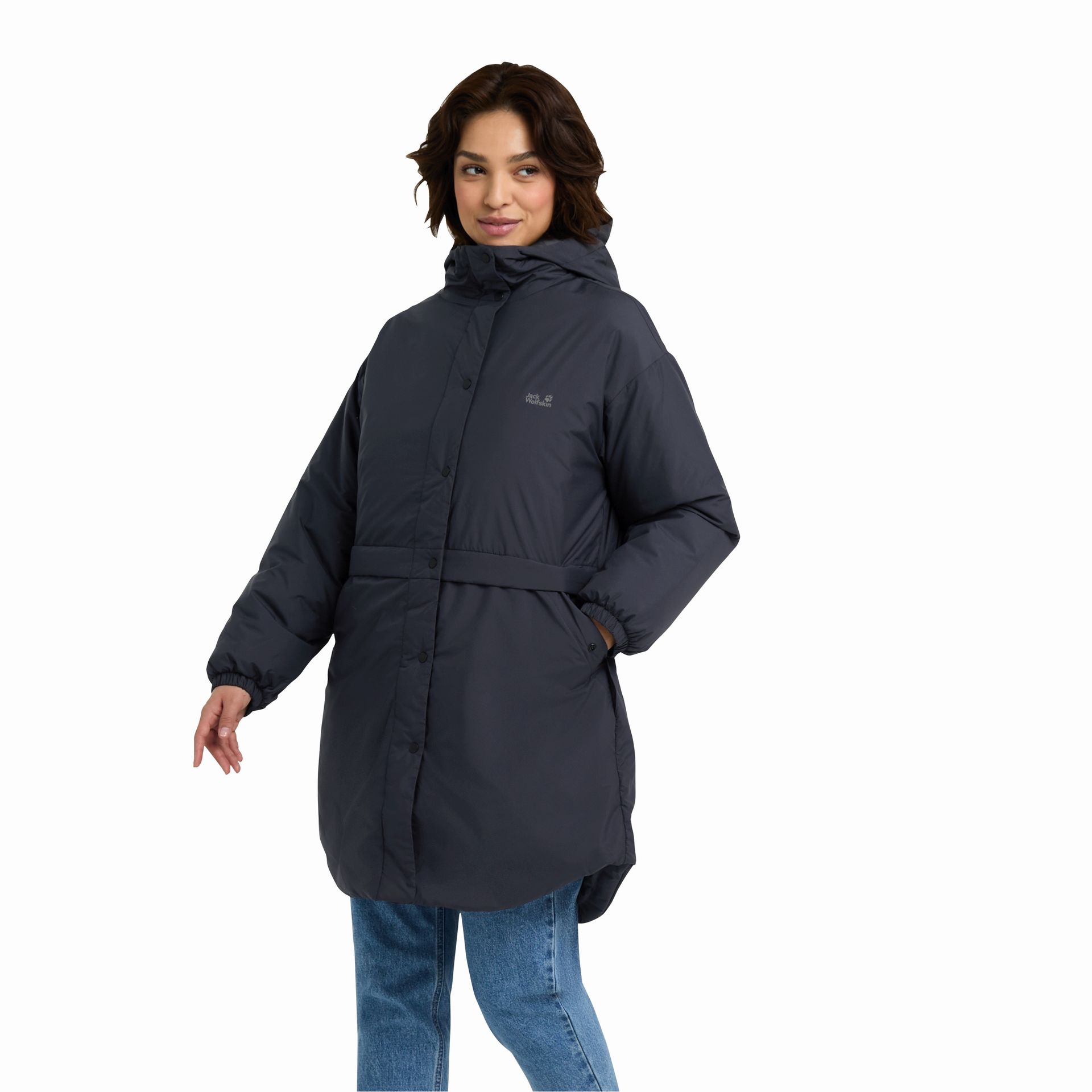 Damska ocieplana parka Jack Wolfskin ALTAY JKT W dark navy - XS