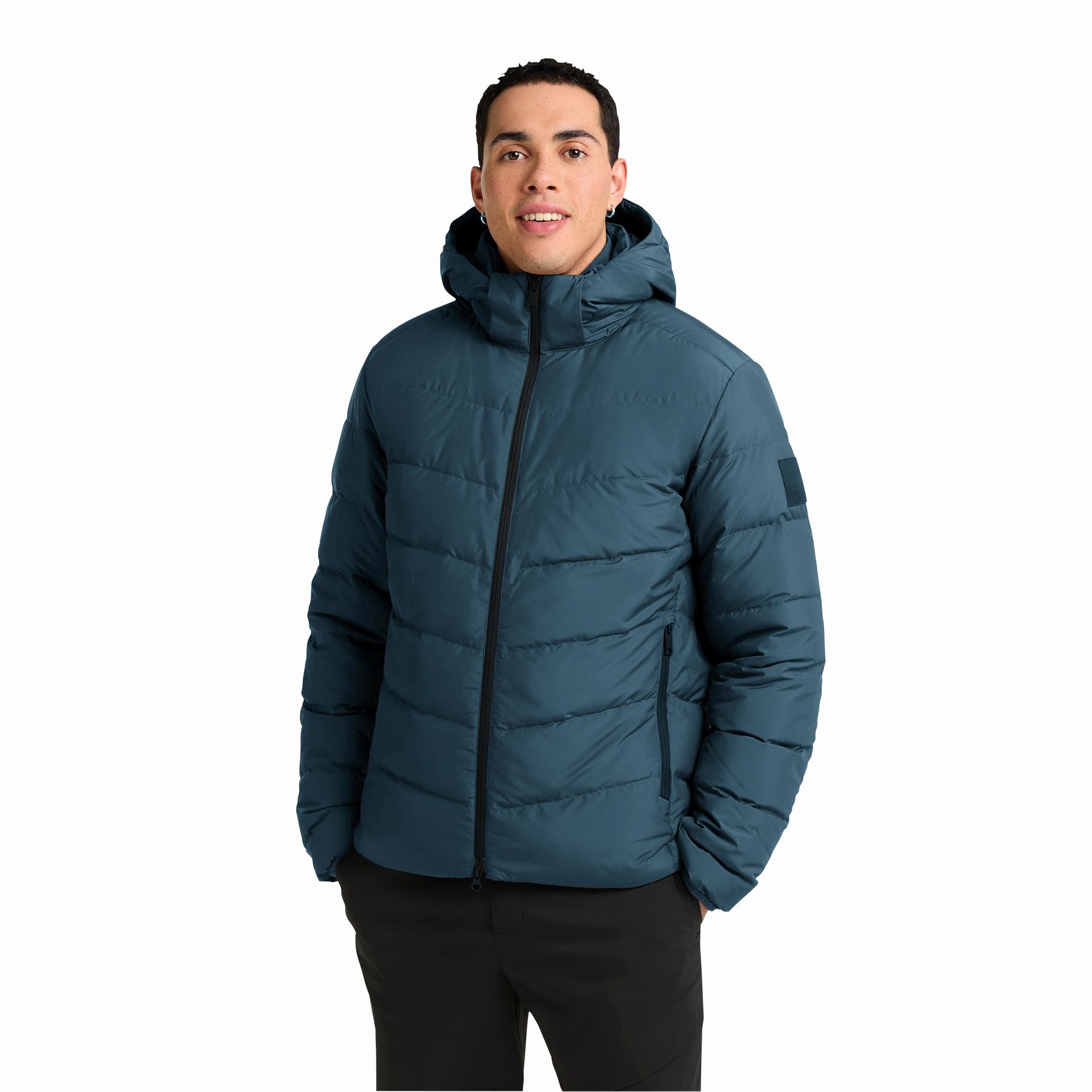 Męska kurtka puchowa Jack Wolfskin COLONIUS JKT M RDS aluminium blue - M