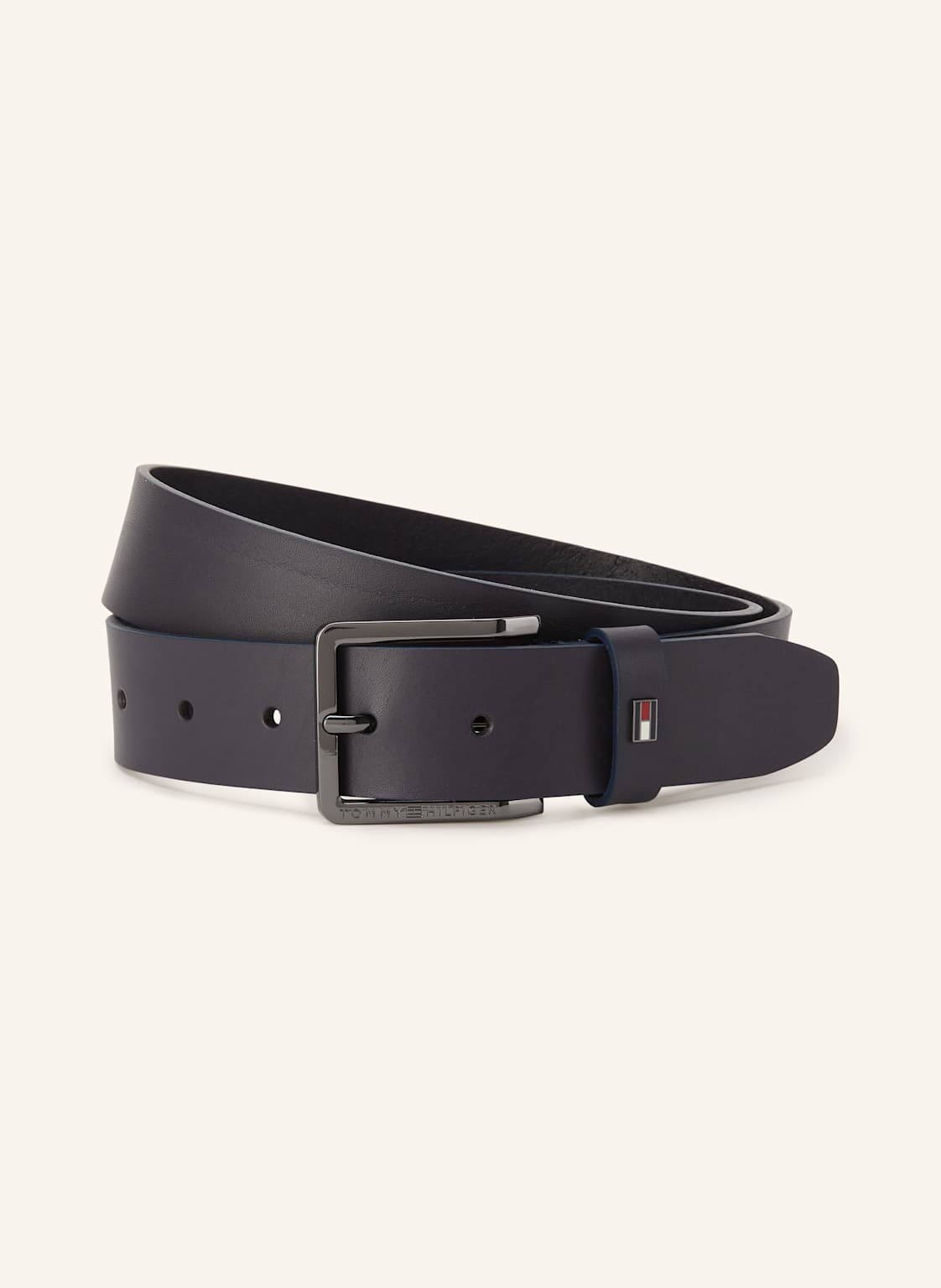 Tommy Hilfiger Pasek Skórzany blau