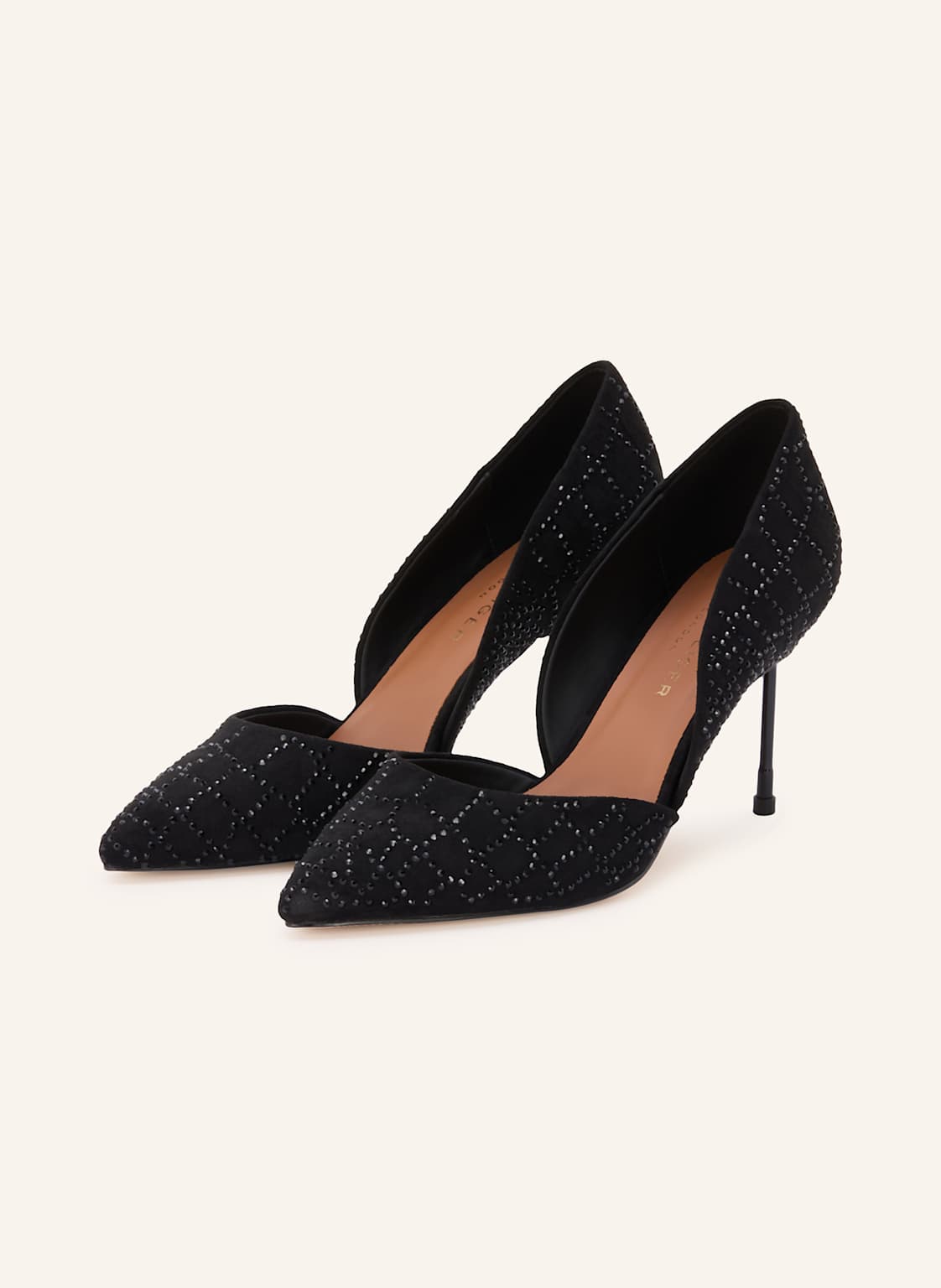 Kurt Geiger Czółenka Bond 90 Z Ozdobnymi Kamykami schwarz