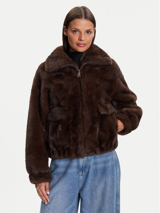 Kontatto Futro Alba GV102N Brązowy Regular Fit