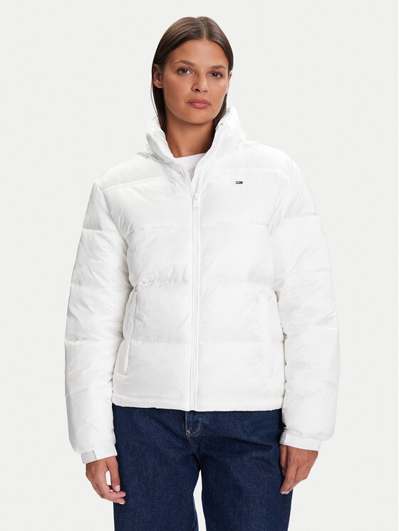 Tommy Jeans Kurtka zimowa DW0DW21619 Biały Relaxed Fit