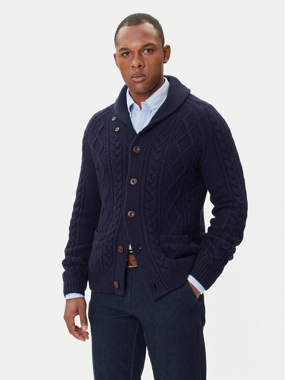 Polo Ralph Lauren Sweter 710978303001 Granatowy Regular Fit