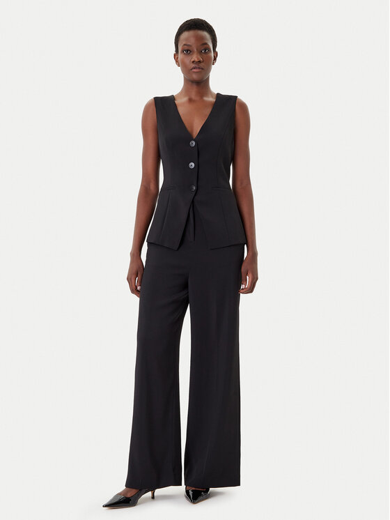 French Connection Kombinezon 7UZAB Czarny Regular Fit