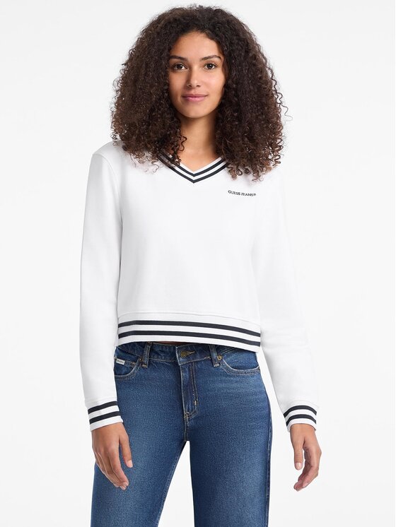 Guess Jeans Bluza 176101 Biały Classic Fit