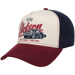 Czapka z Daszkiem Vintage Racing by Stetson, niebiesko-czerwony, One Size