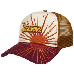 Czapka Trucker Rising Sun by Stetson, pomarańczowy-czerwony, One Size