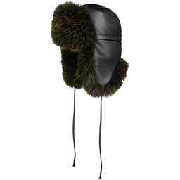 Czapka Pilotka Sorano Faux Fur by Lierys, czarny, One Size