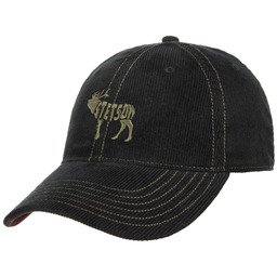 Czapka Sztruksowa Embroidered Deer by Stetson, czarny, One Size