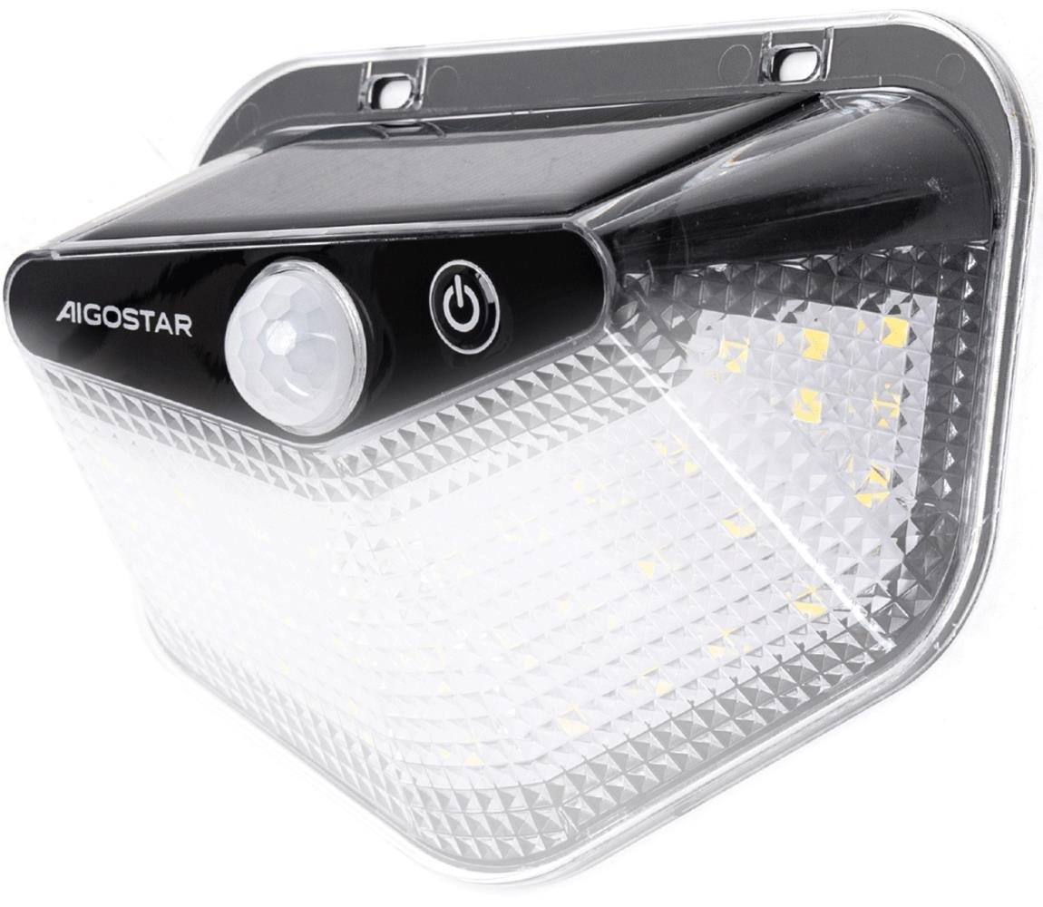 Aigostar - Lampa solarna LED z czujnikiem LED/3,7V 6500K 500 mAh IP65 czarna