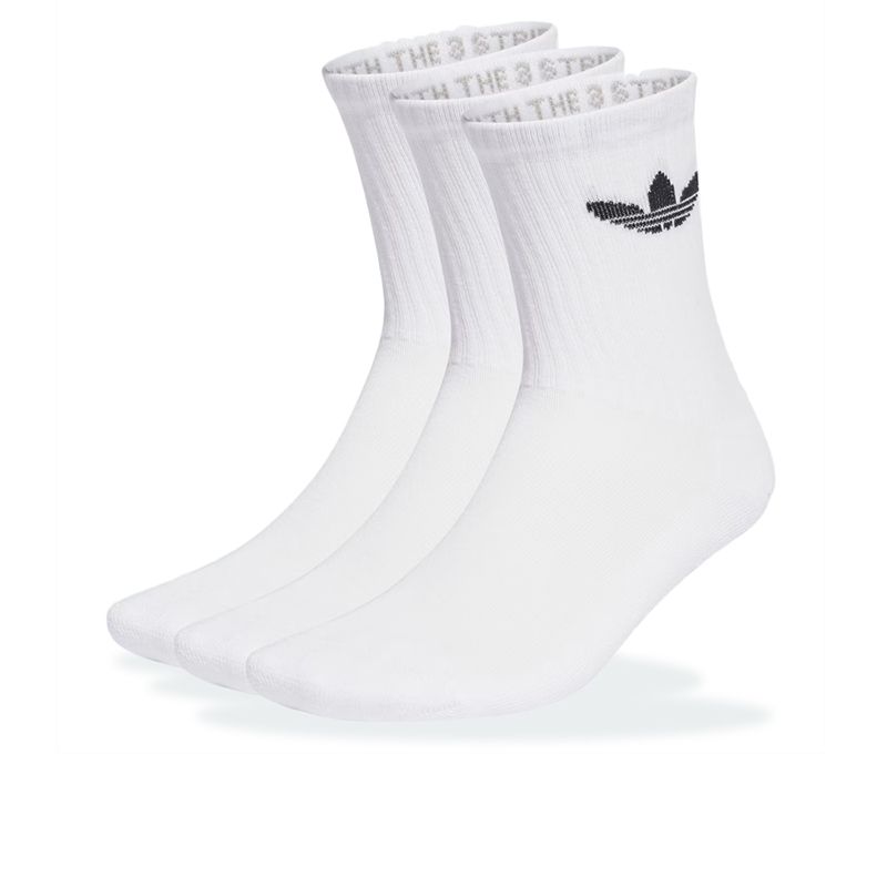 Skarpetki unisex adidas Originals Trefoil Cushion Crew Socks 3 Pairs IJ5616 - białe