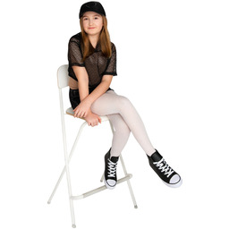 Rajstopy dziewczęce z brokatem białe 40 DEN Noviti RM010-G-01 Z brokatem