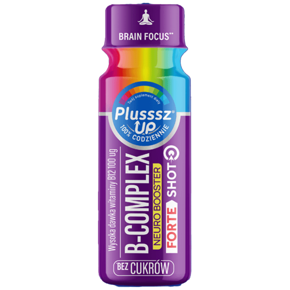 Plusssz Up B-Complex Neuro Booster Forte Shot, smak malinowy, 50 ml