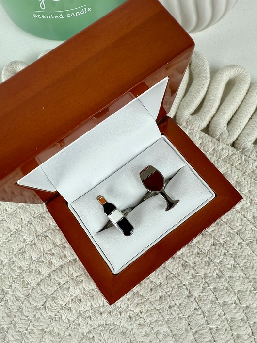 SPINKI DO MANKIETÓW koszuli drink wino kieliszek