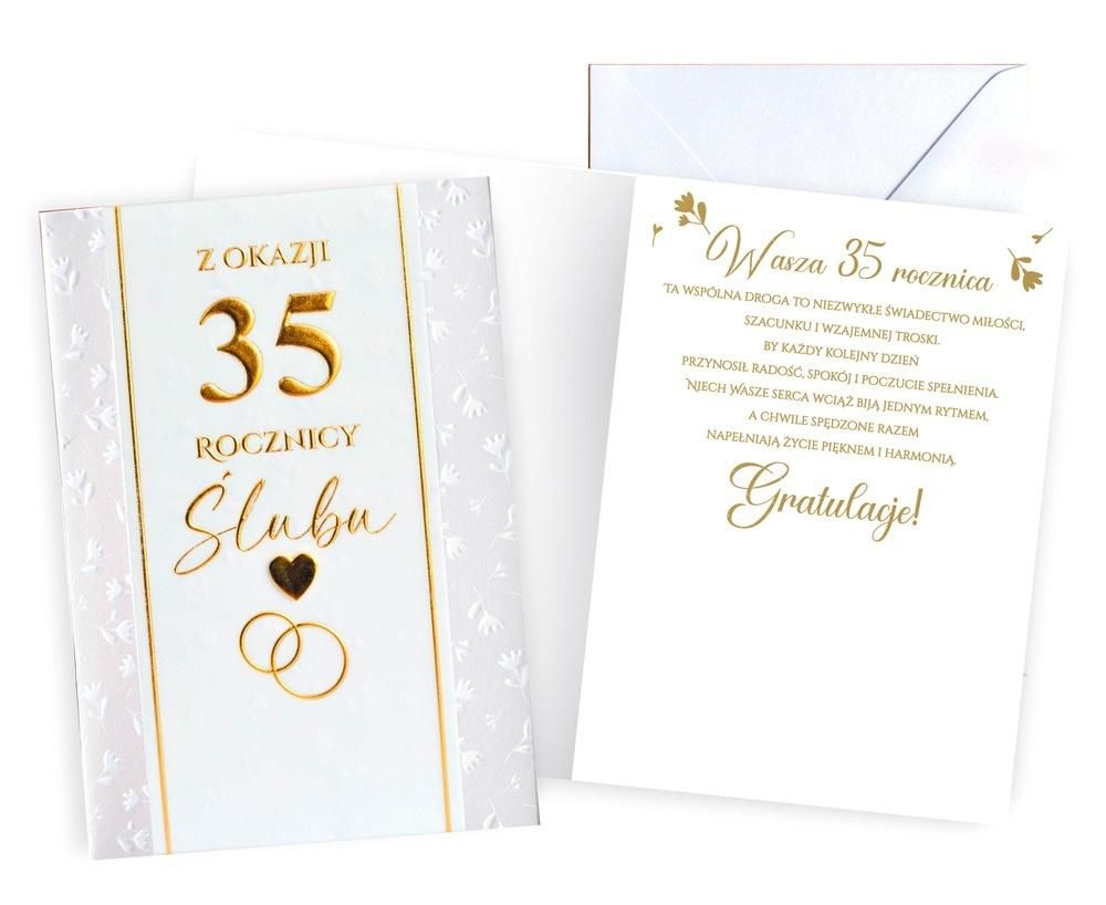 Karnet Rocznica ślubu 35 - artykuł papierniczy