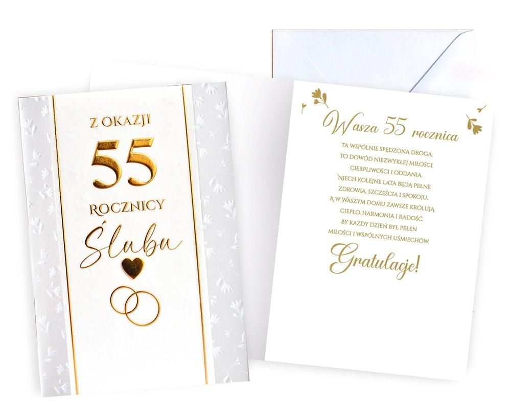 Karnet Rocznica ślubu 55 - artykuł papierniczy