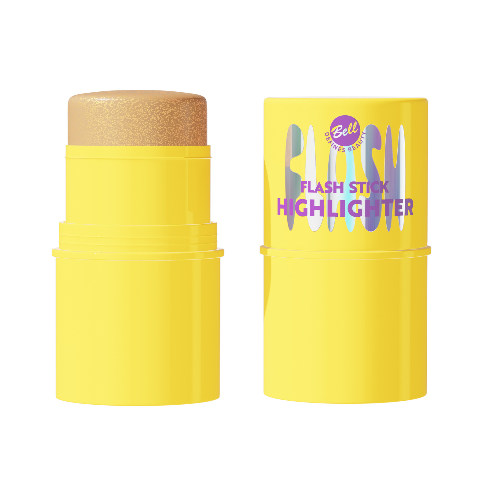Bell Mood Maker Flash Stick Highlighter Rozświetlający Sztyft do Twarzy z Efektem Drobinek 01 Solar Flare