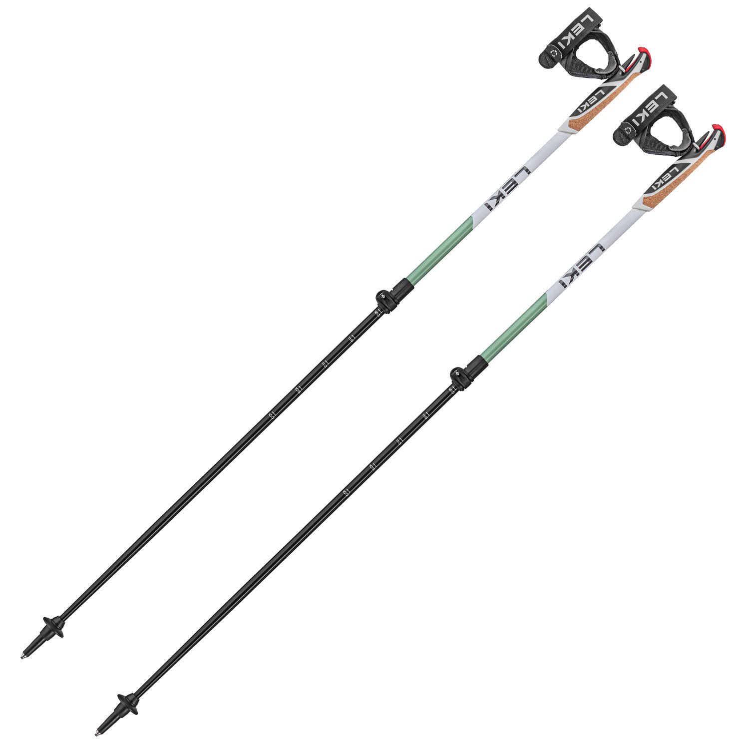 Kije nordic walking LEKI Spin Shark SL biało-zielone 65326141