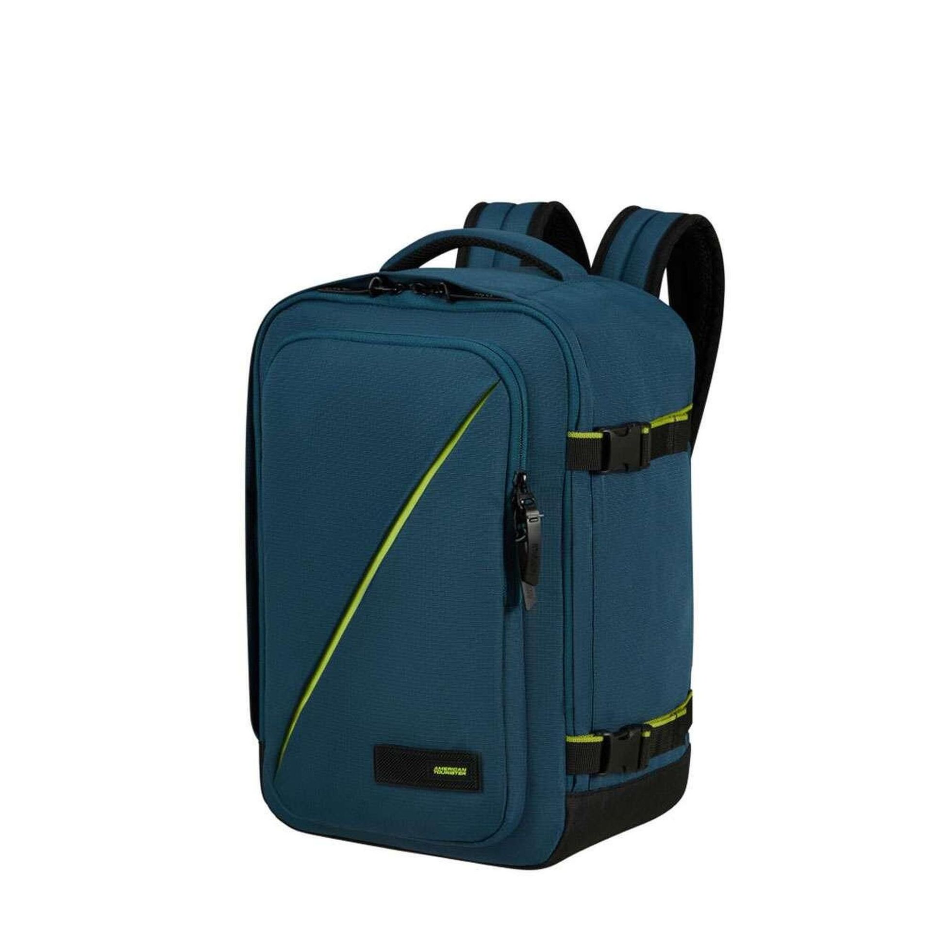 American Tourister Take2Cabin - plecak samolotowy S Underseater, bagaż podręczny, 40 cm, 23 l, Niebieski (Harbor Blue), Bagaż podręczny