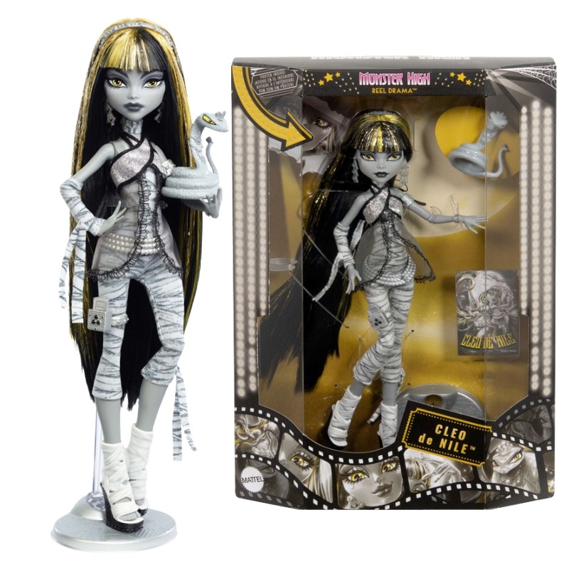 Monster High Cleo De Nile Lalka Kolekcjonerska Reel Drama Straszny Seans