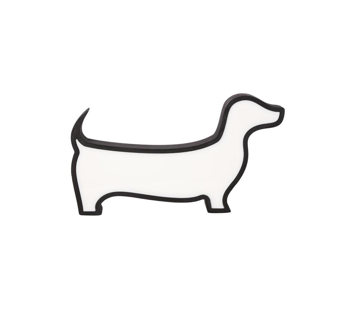 Czarna lampka biurkowa dla dzieci DOG LED/12W/230V