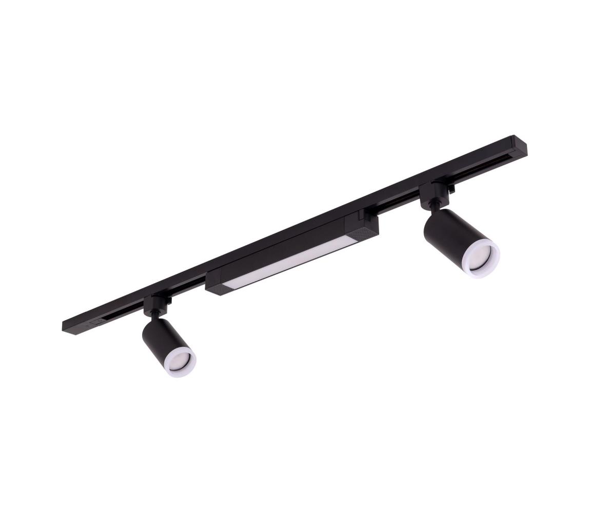 LED Reflektor w systemie szynowym TRACER 2xGU10/10W/230V + LED/20W 1 m czarny