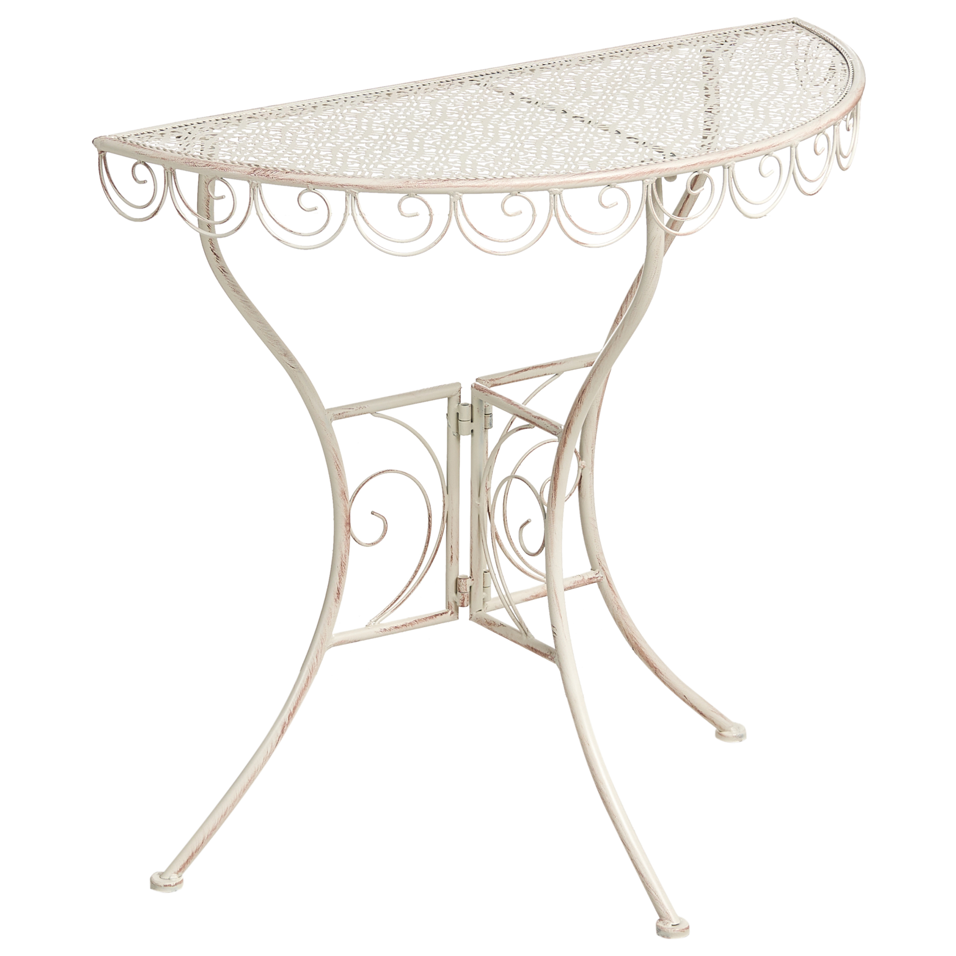 Stolik bistro JUINA 36 cm 80 cm Metal Jasnobeżowy
