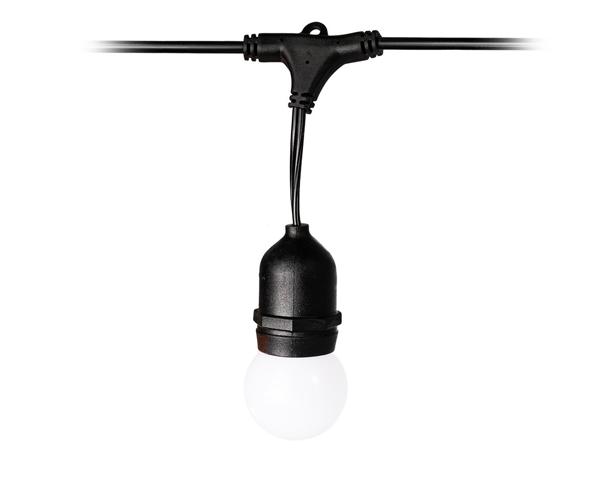 Girlanda zewnętrzna Suer Time 6,6m G45 Mleczna biel 3000K 36V 10xE27 IP44 EKG2292 - Milagro