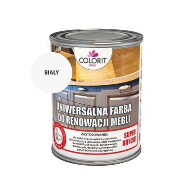 Farba do renowacji mebli biały połysk 0,75 l Colorit