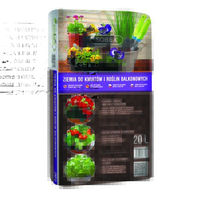 Sobex Ziemia do kwiatów i roślin balkonowych 20 l