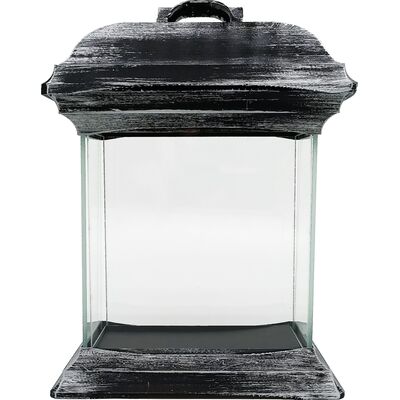 Znicz szklany prostokątny 26 cm bezbarwny