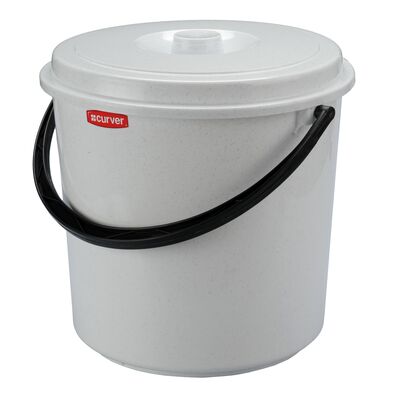 Wiadro 10 l z pokrywą marmur