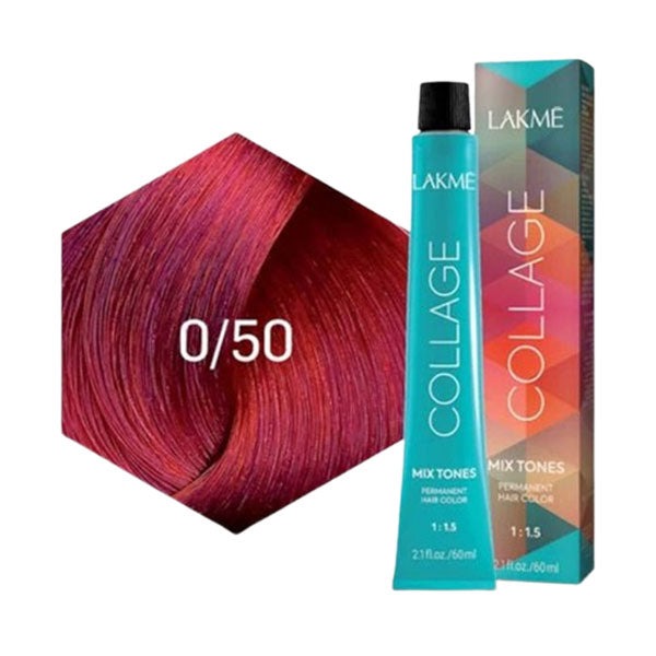 Lakme Collage Mix Tones, farba trwale kryjąca włosy, 0/50, 60ml