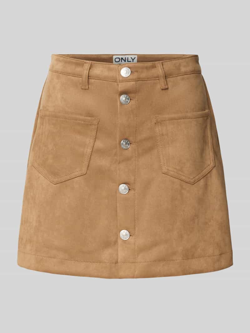 Spódnica mini o dopasowanym kroju z jednorzędową listwą guzikową model ‘AMAZING-STINA’