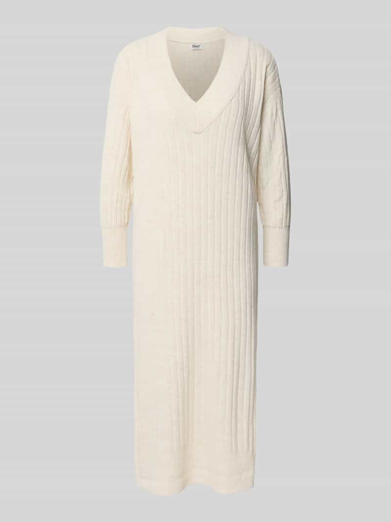 Sukienka z dzianiny o lejącym kroju z dekoltem w serek model ‘NEW TESSA’