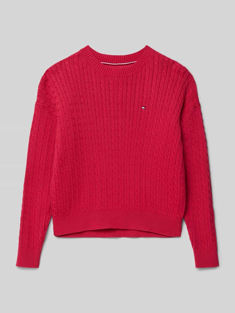 Sweter z dzianiny o kroju regular fit z czystej bawełny