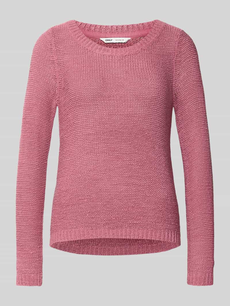 Sweter z dzianiny o kroju regular fit z grubym ściegiem model ‘GEENA’
