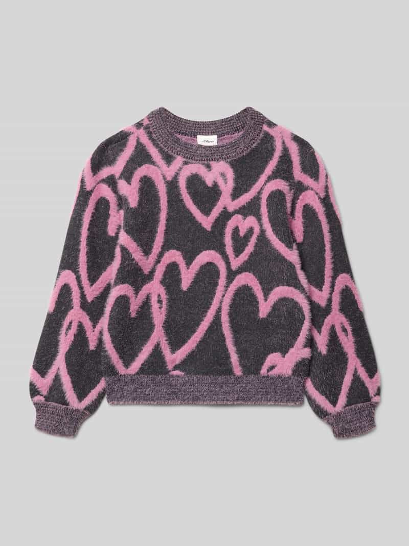 Sweter z dzianiny o luźnym kroju z mieszanki wiskozy