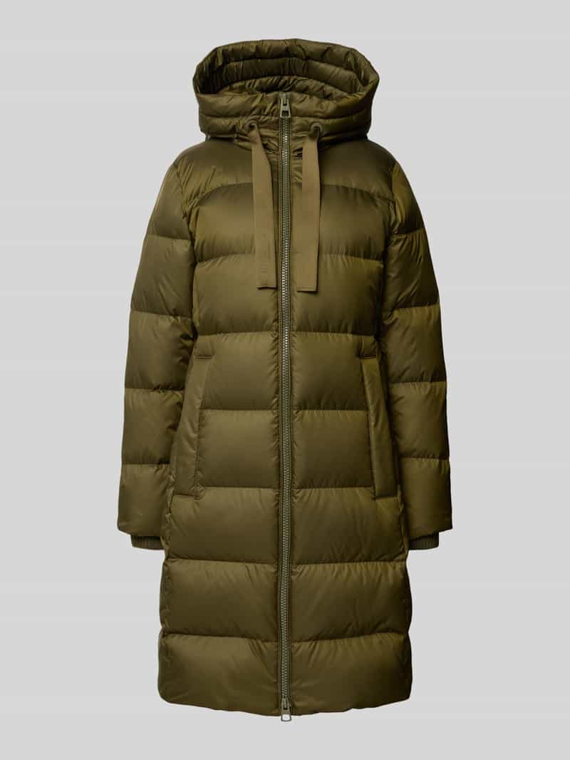 Płaszcz puchowy o kroju regular fit z wypełnieniem puchem i pierzem