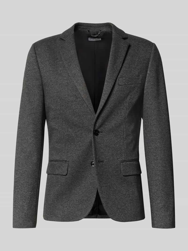 Marynarka do garnituru o kroju slim fit z dodatkiem wiskozy model ‘Ashe’