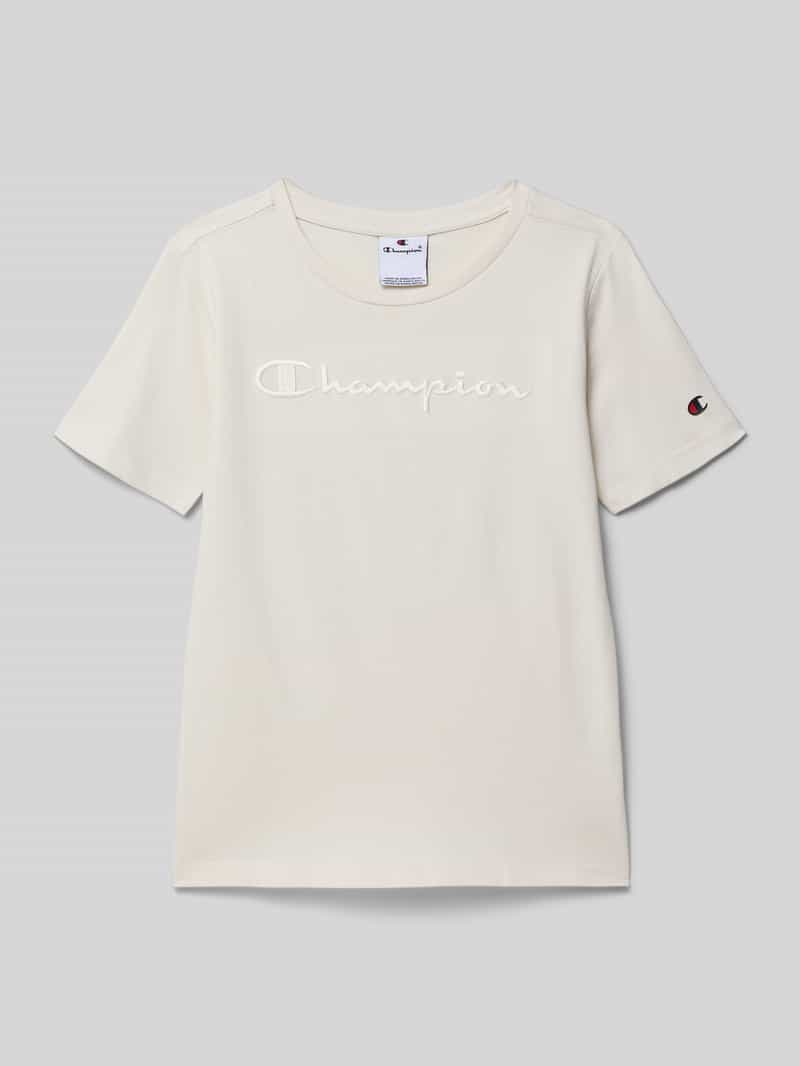 T-shirt z wyhaftowanym logo