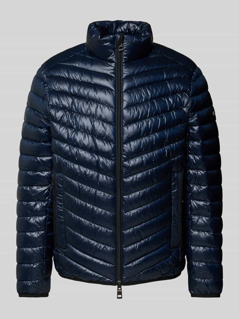 Kurtka pikowana o kroju regular fit z detalami z siateczki