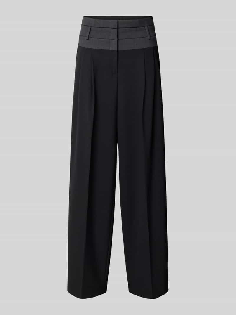 Spodnie materiałowe z kieszeniami z tyłu model ‘EVELIN’